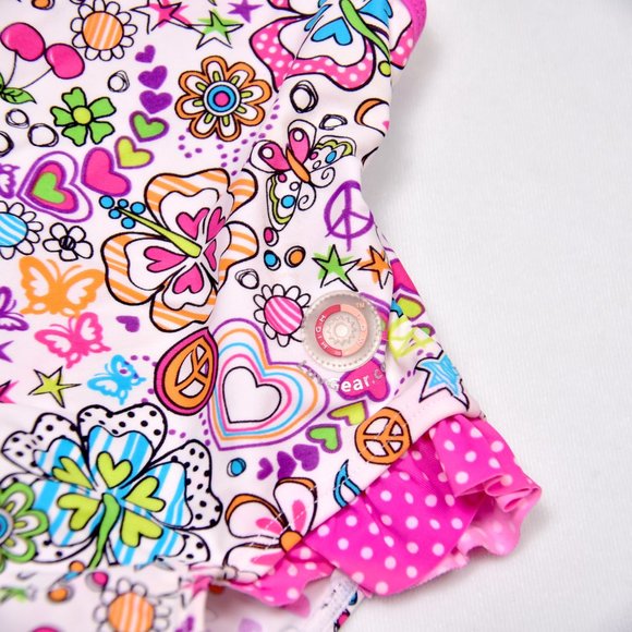 LuvGear Sun Alert Bright Floral Baby Girl's Swimsuit Size 24 Months - Picture 2 of 10